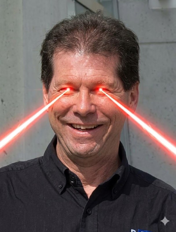 Laser-eyes parody avatar for Hal Finney